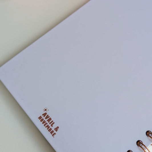 Carnet A5 - Reliure à spirale - Anémones & Roses