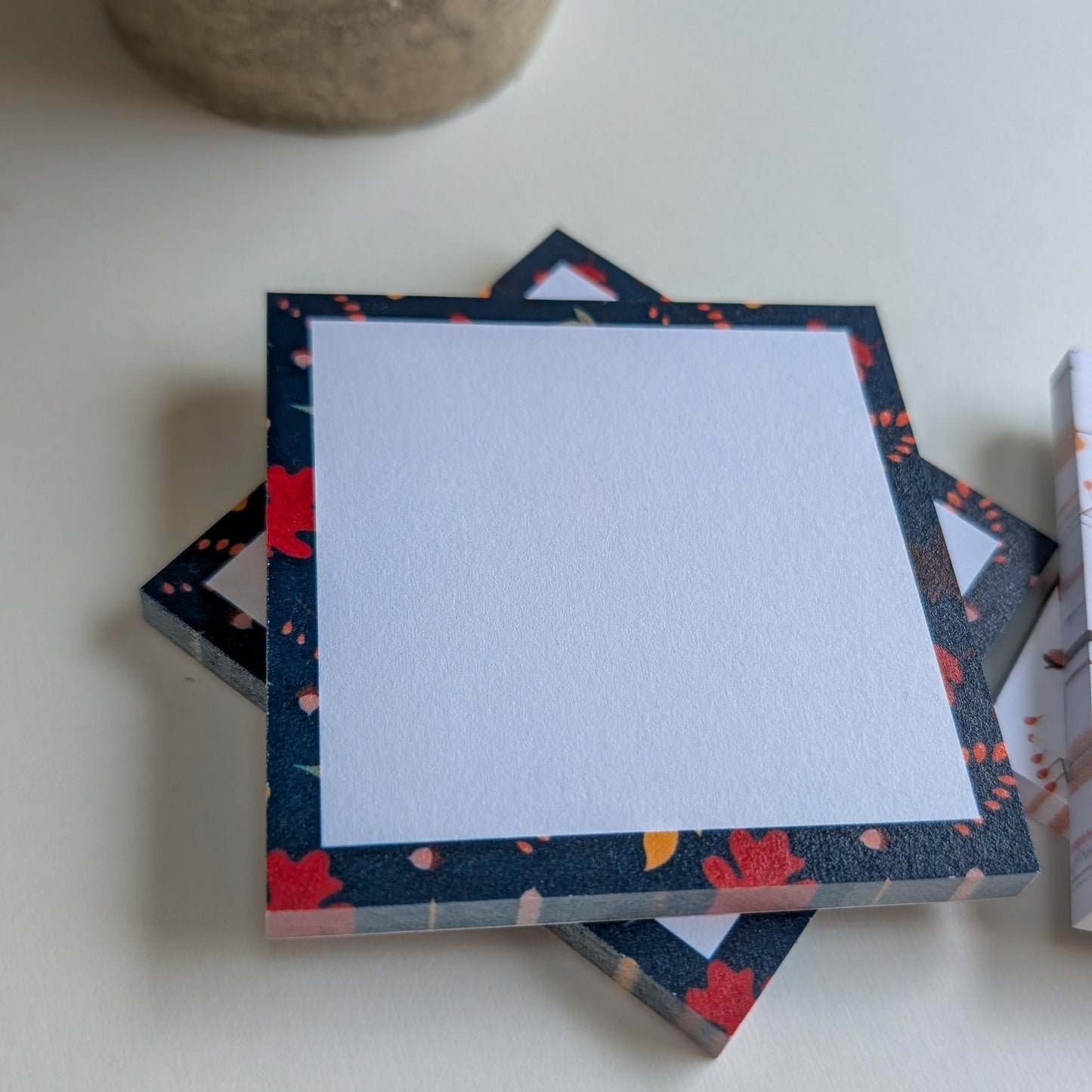 Lot de 2 Bloc-Notes Autocollantes - Feuilles d'Automne