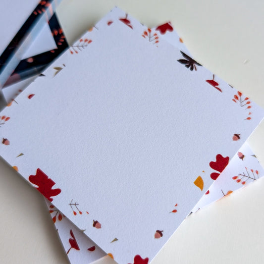 Lot de 2 Bloc-Notes Autocollantes - Feuilles d'Automne