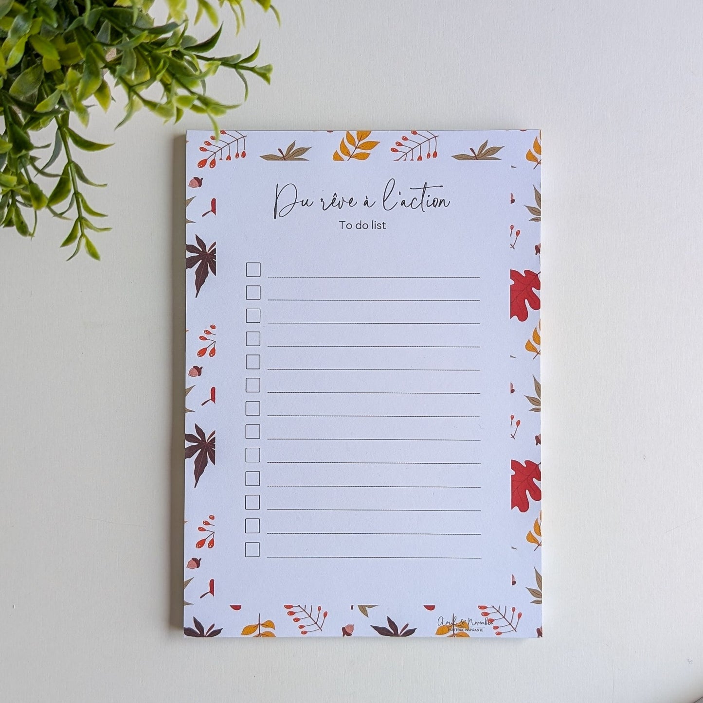 To-Do Liste A5 - Feuilles d'Automne