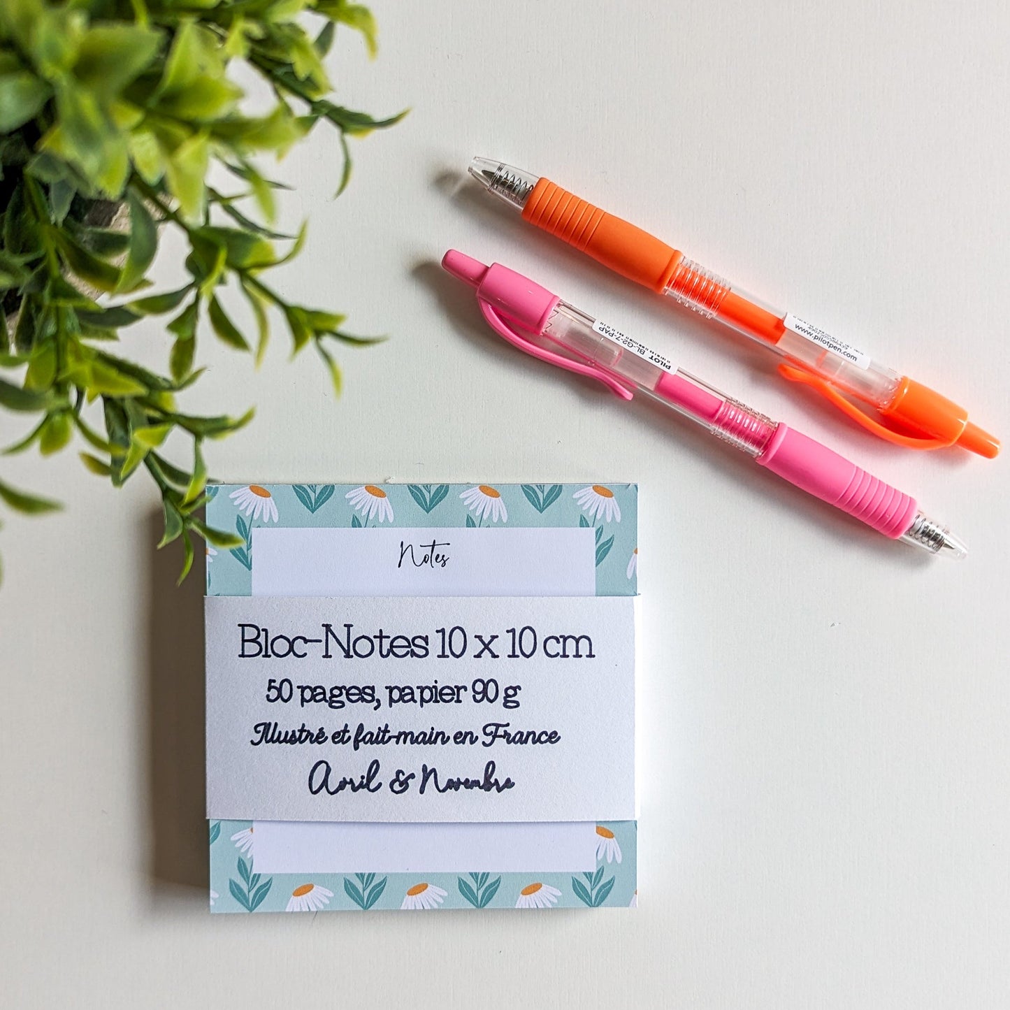Lot de 2 Bloc-Notes Marguerites
