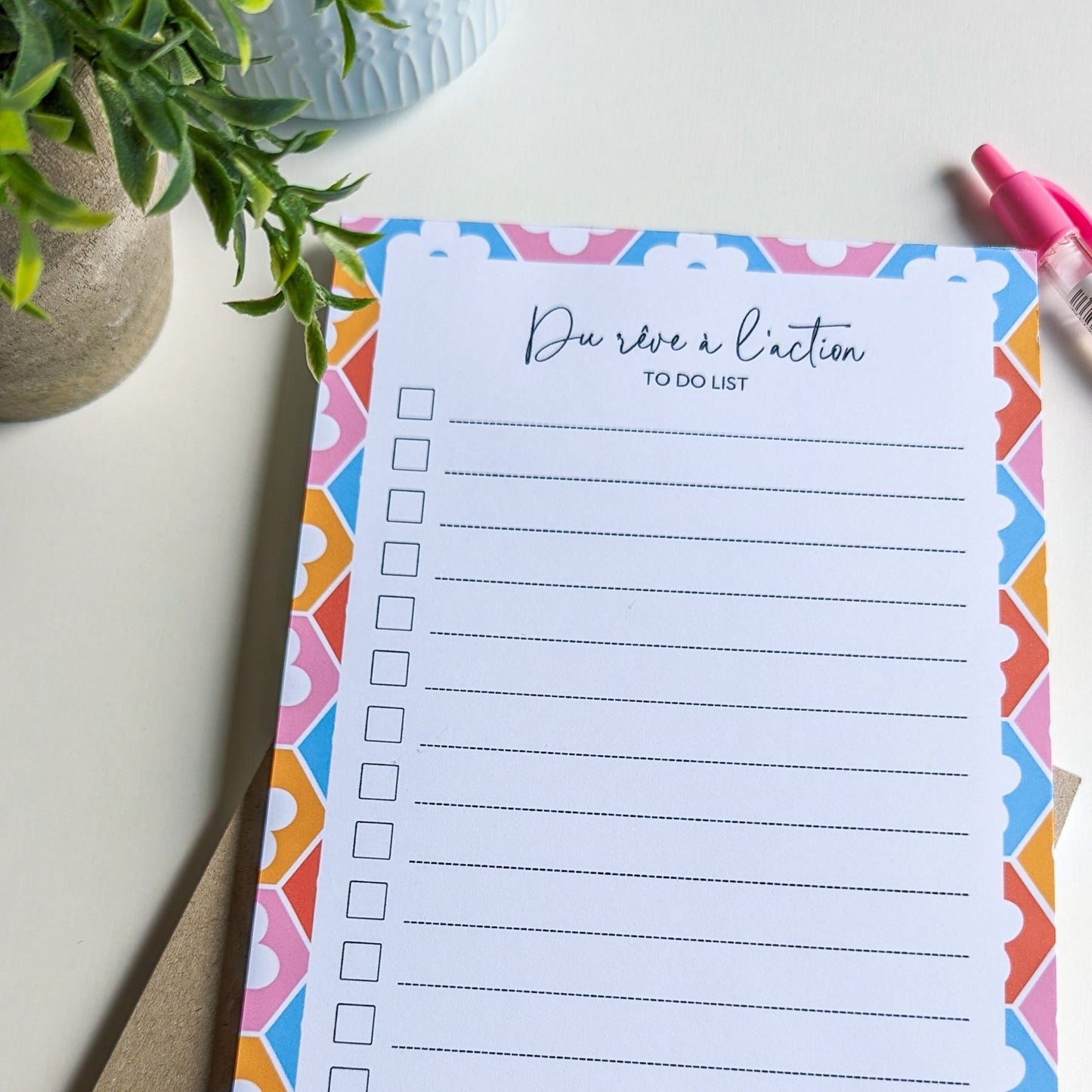 To-Do Liste A5 - Fleurs rétro