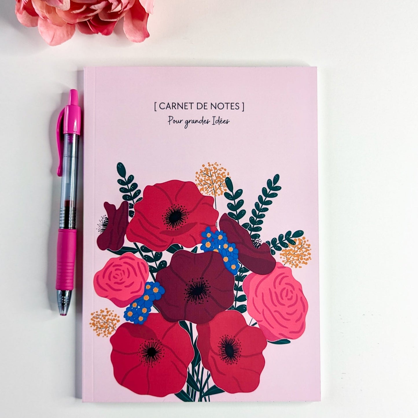 Carnet à reliure collée Anémones
