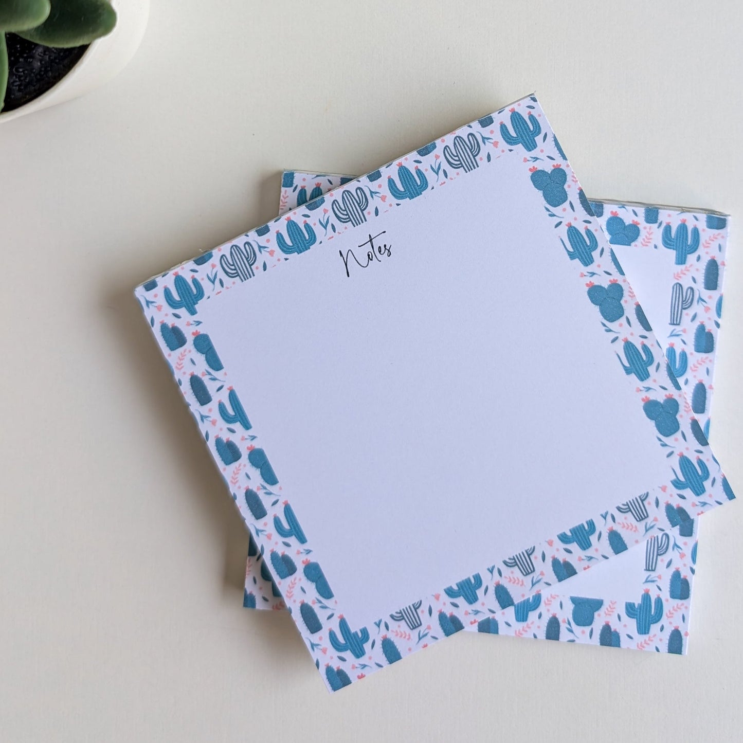 Lot de 2 Bloc-Notes carrés - Cactus & Fleurs