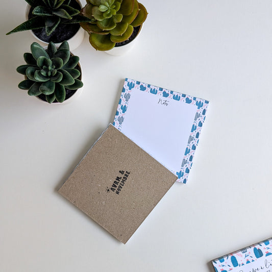 Lot de 2 Bloc-Notes carrés - Cactus & Fleurs