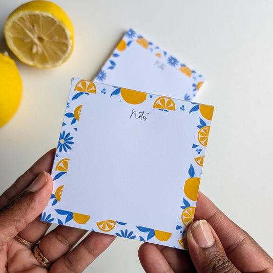 Lot de 2 Bloc-Notes carrés - Citrons