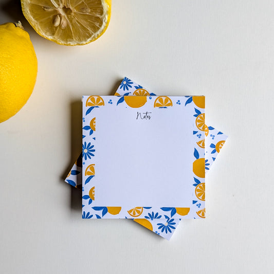 Lot de 2 Bloc-Notes carrés - Citrons