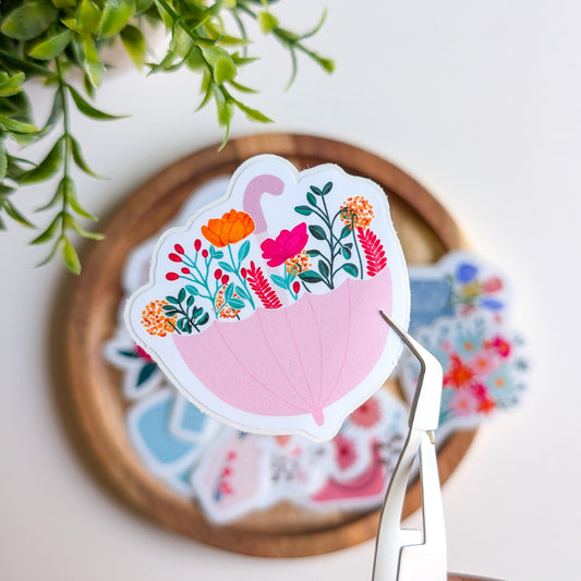 Sticker – Parapluie fleuri
