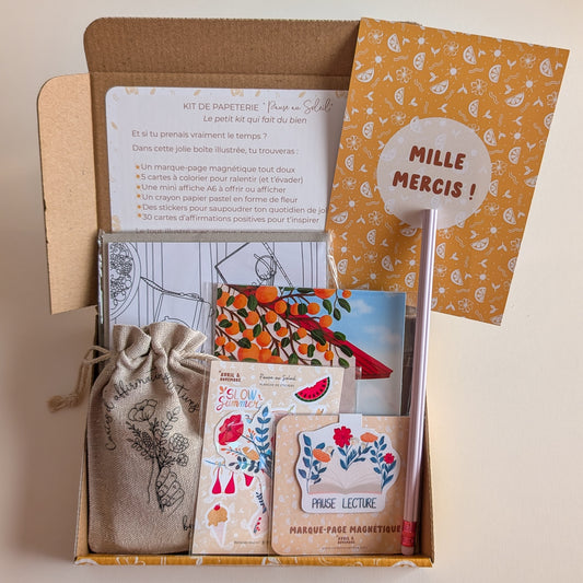 Kit de Papeterie - Pause Au Soleil
