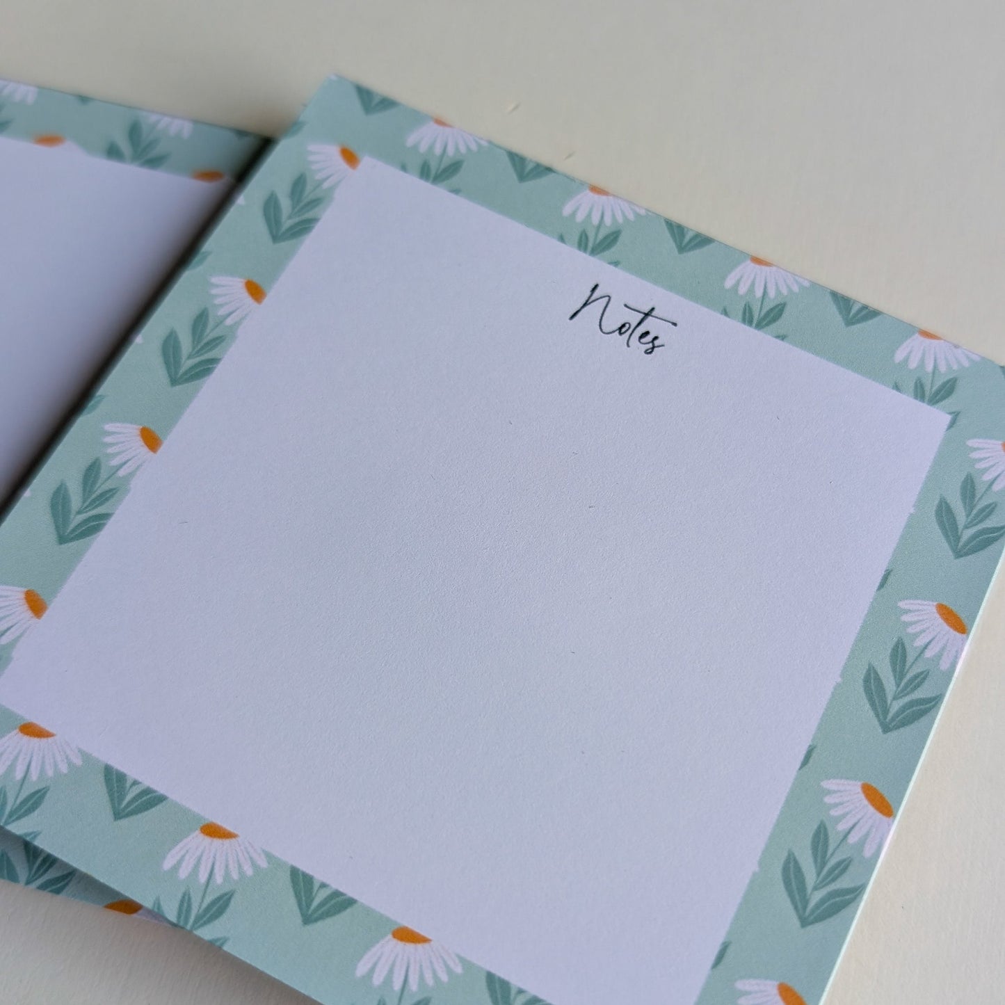 Lot de 2 Bloc-Notes carrés - Marguerites rétro