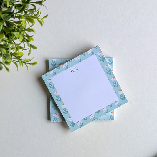 Lot de 2 Bloc-Notes carrés - Marguerites rétro