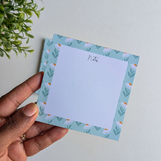 Lot de 2 Bloc-Notes carrés - Marguerites rétro