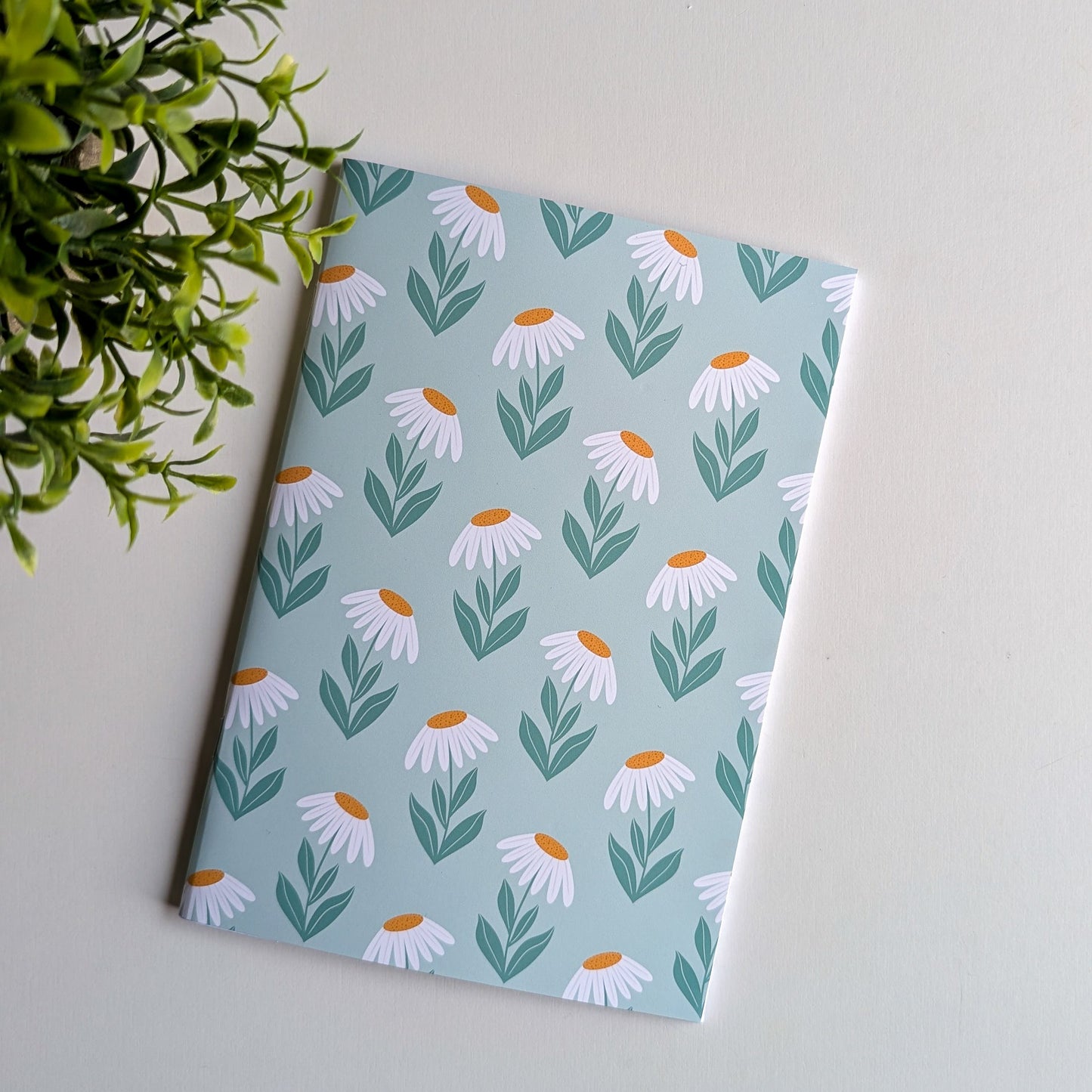 Carnet A5 - Reliure agrafée - Marguerites Rétro
