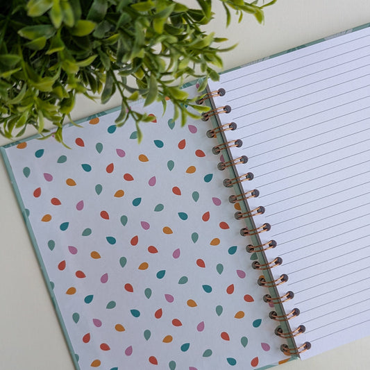 Carnet A5 - Reliure à spirale - Marguerites rétro