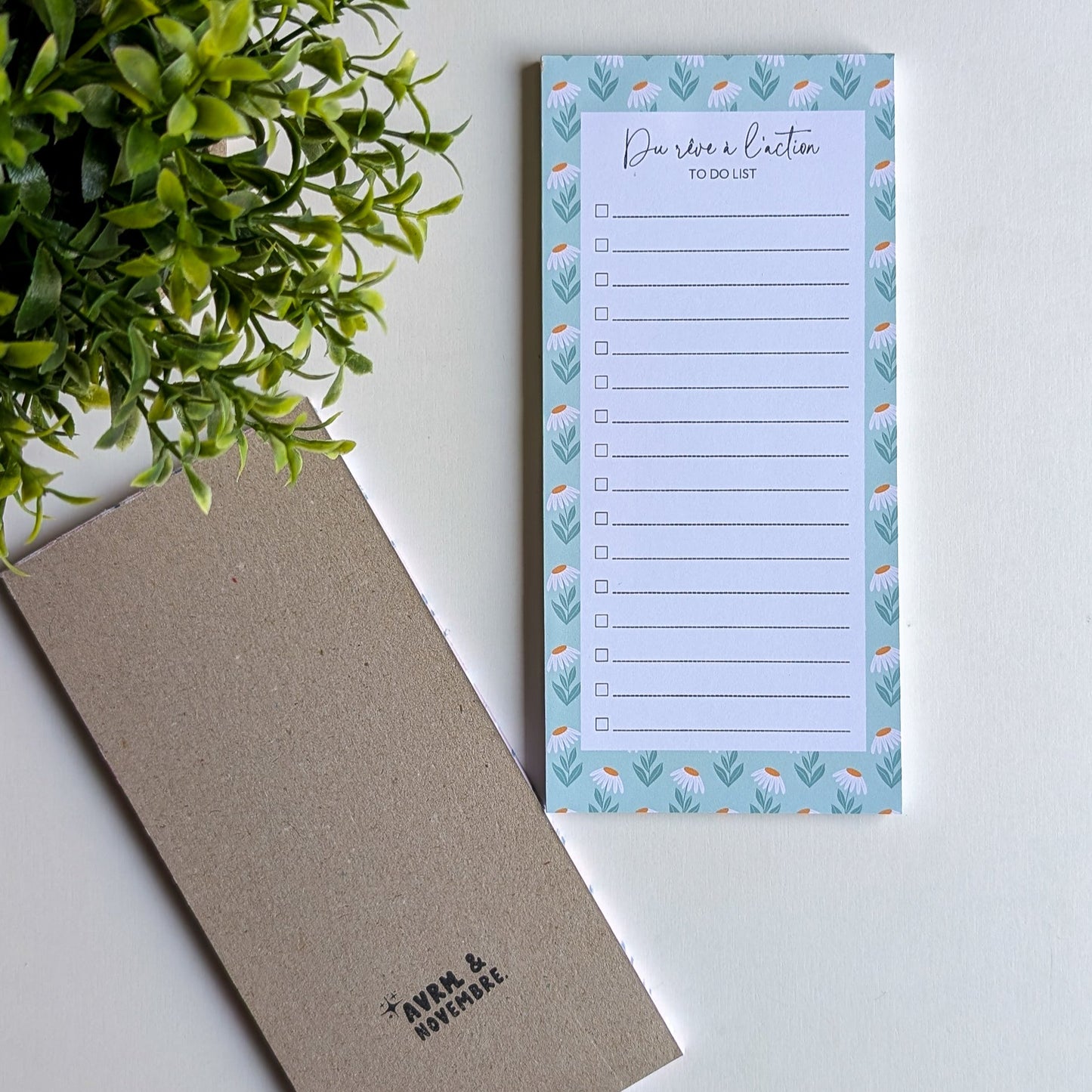To-Do Liste 10x21 cm - Marguerites rétro