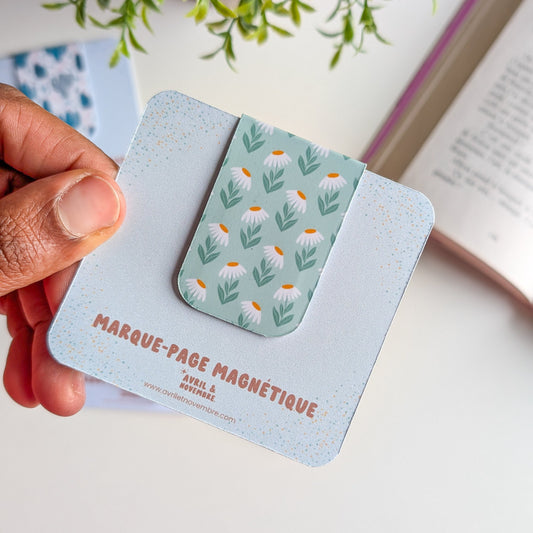 Marque-Page Magnétique - Marguerites rétro