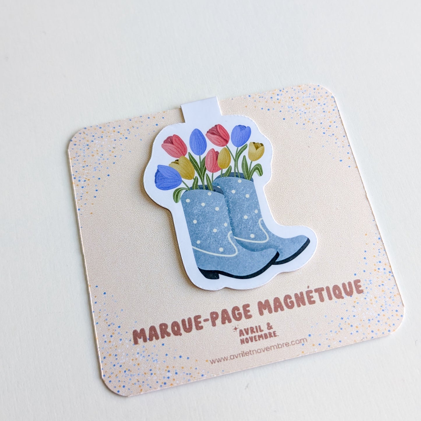 Marque-Page Magnétique - Bottes fleuries