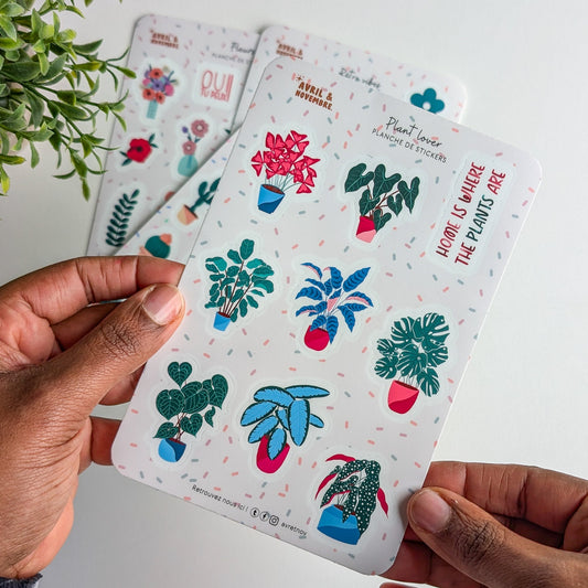 Planche de Stickers - Thème Plantes