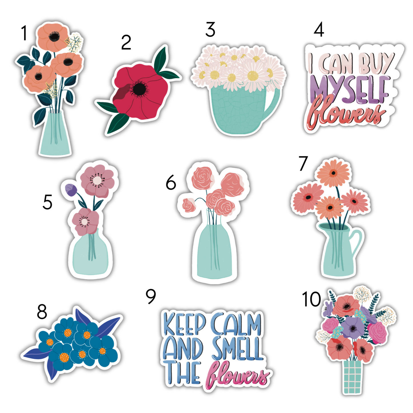Stickers thème fleurs