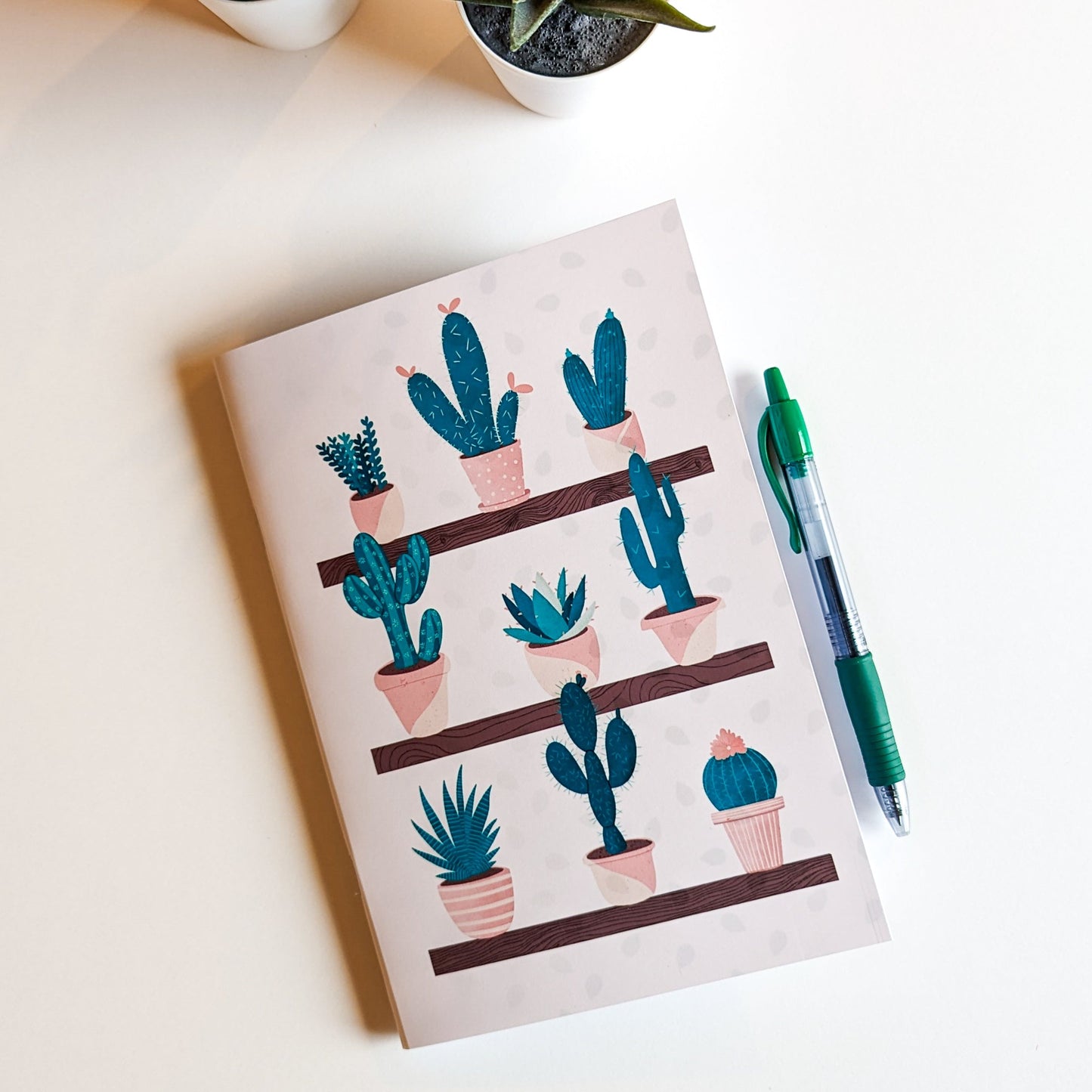 Carnet A5 - Reliure agrafée - Cactus
