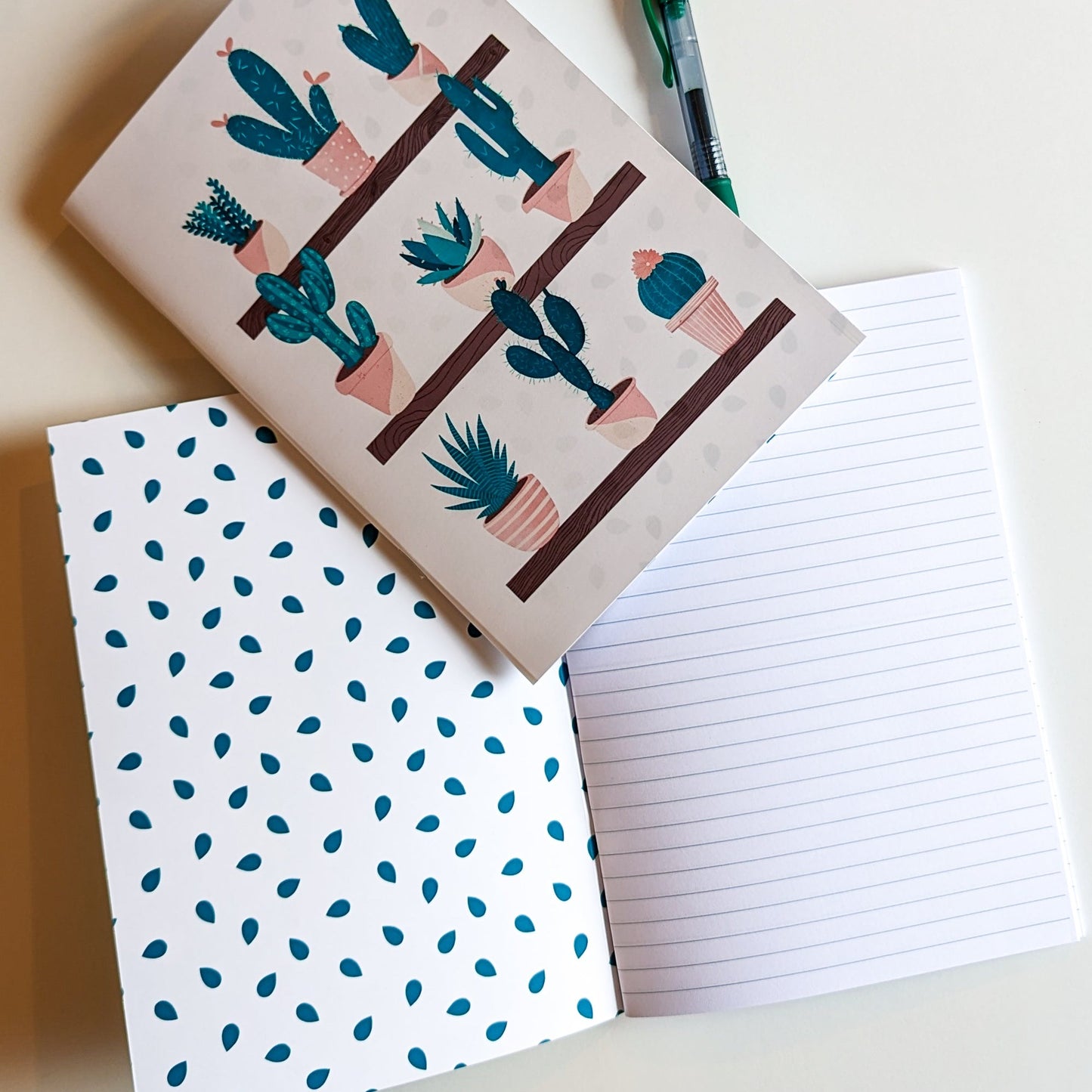 Carnet A5 - Reliure agrafée - Cactus