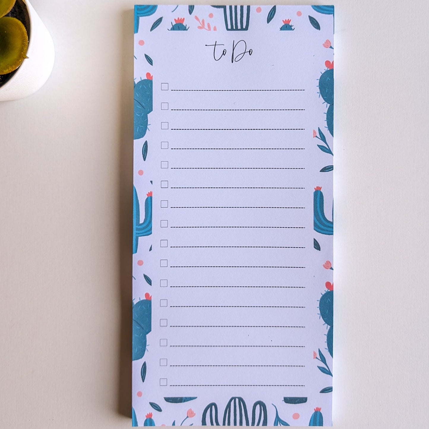 To-Do Liste 10x21 cm - Cactus & Fleurs
