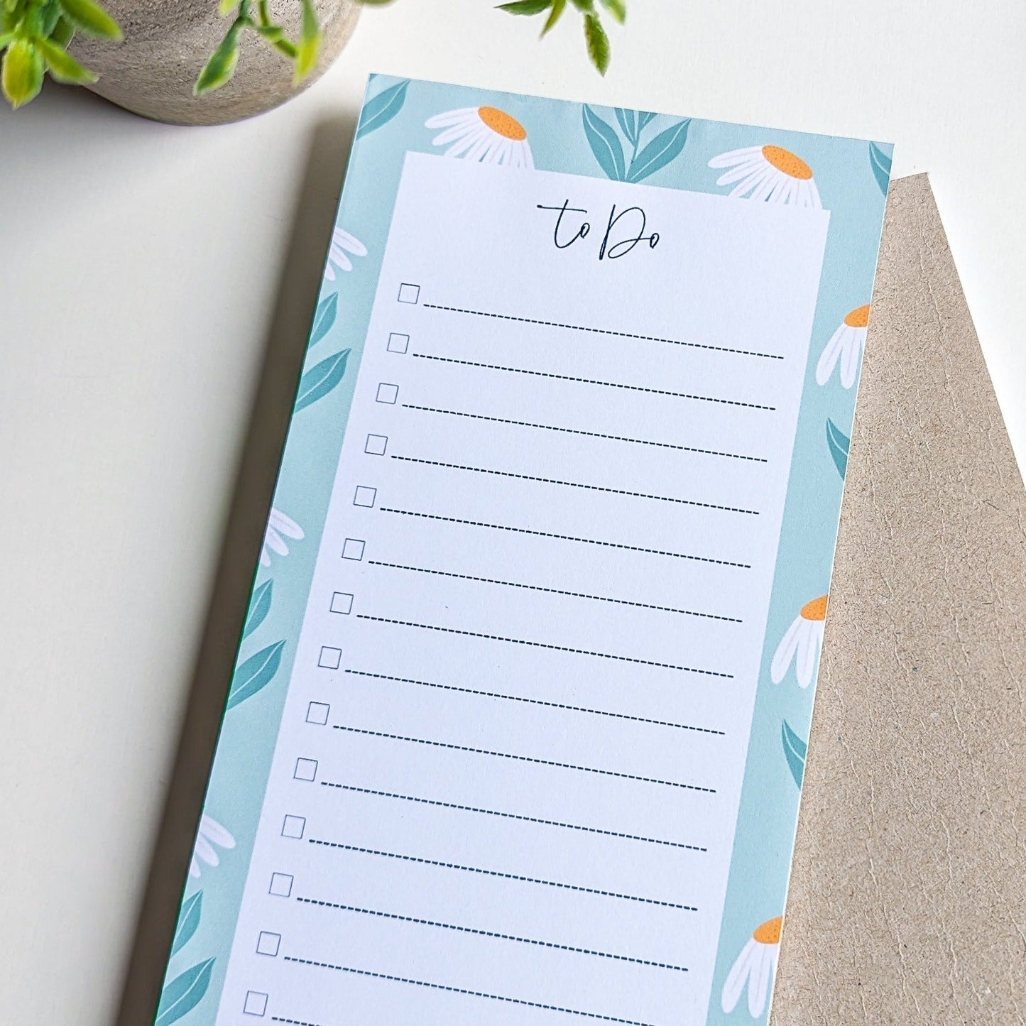 To-Do Liste 10x21 cm - Marguerites rétro
