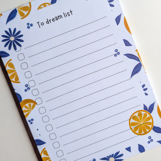 To Dream List A5 - Citrons