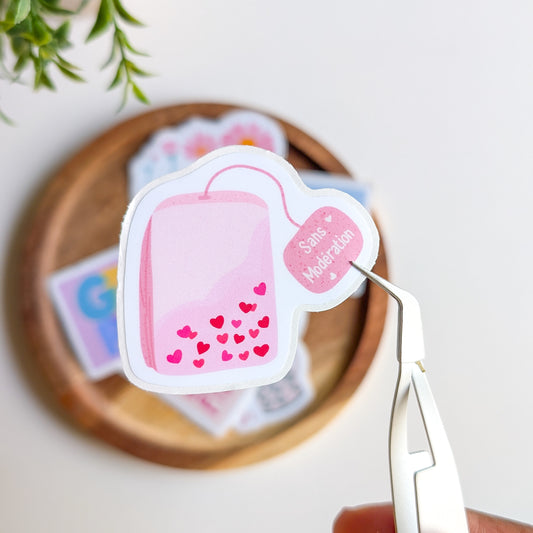 Sticker – Sachet de Thé "Sans Modération"