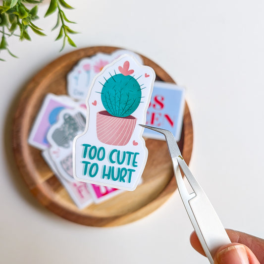 Sticker – Too cute to hurt