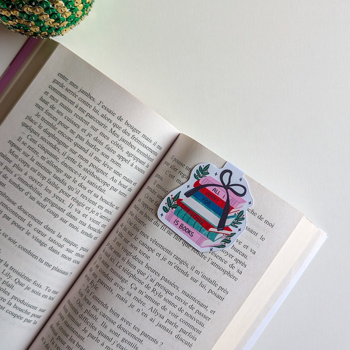 Marque-Page Magnétique - All i want for christmas is books
