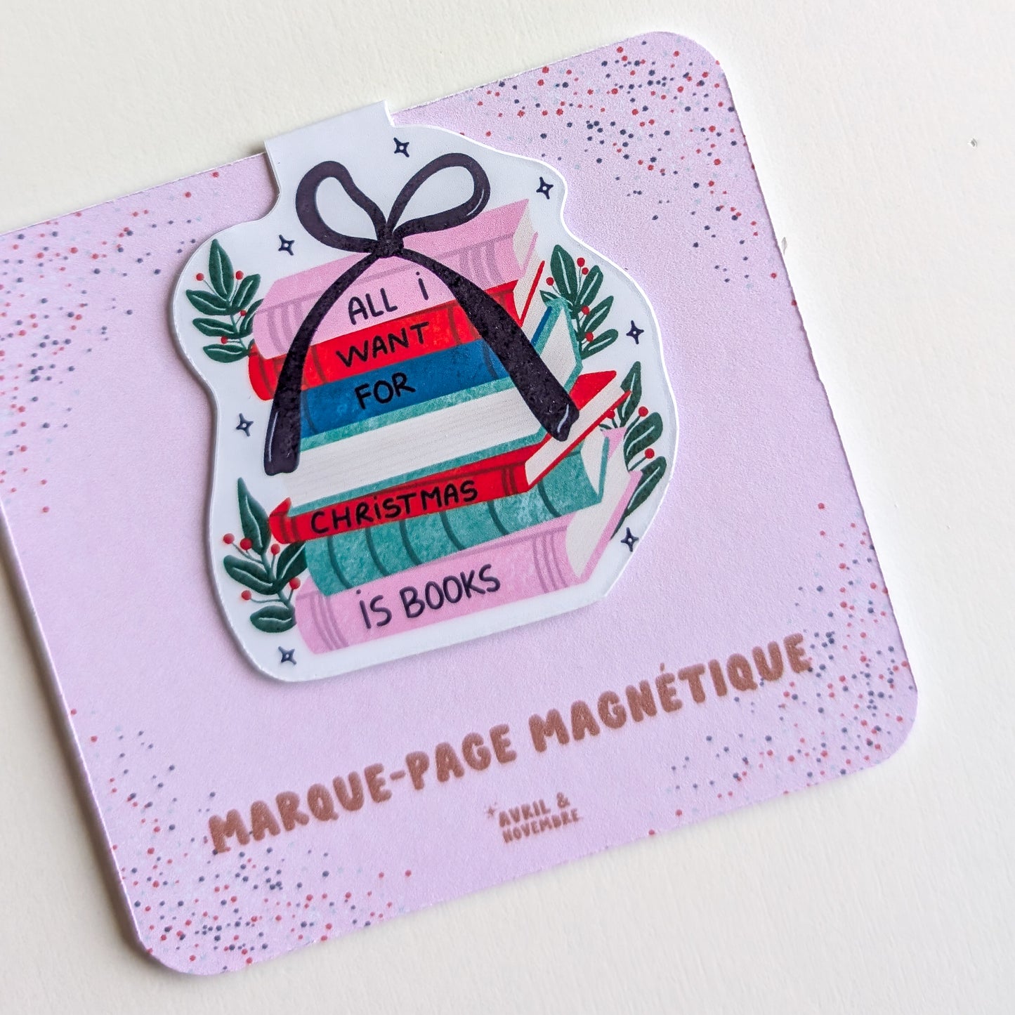 Marque-Page Magnétique - All i want for christmas is books