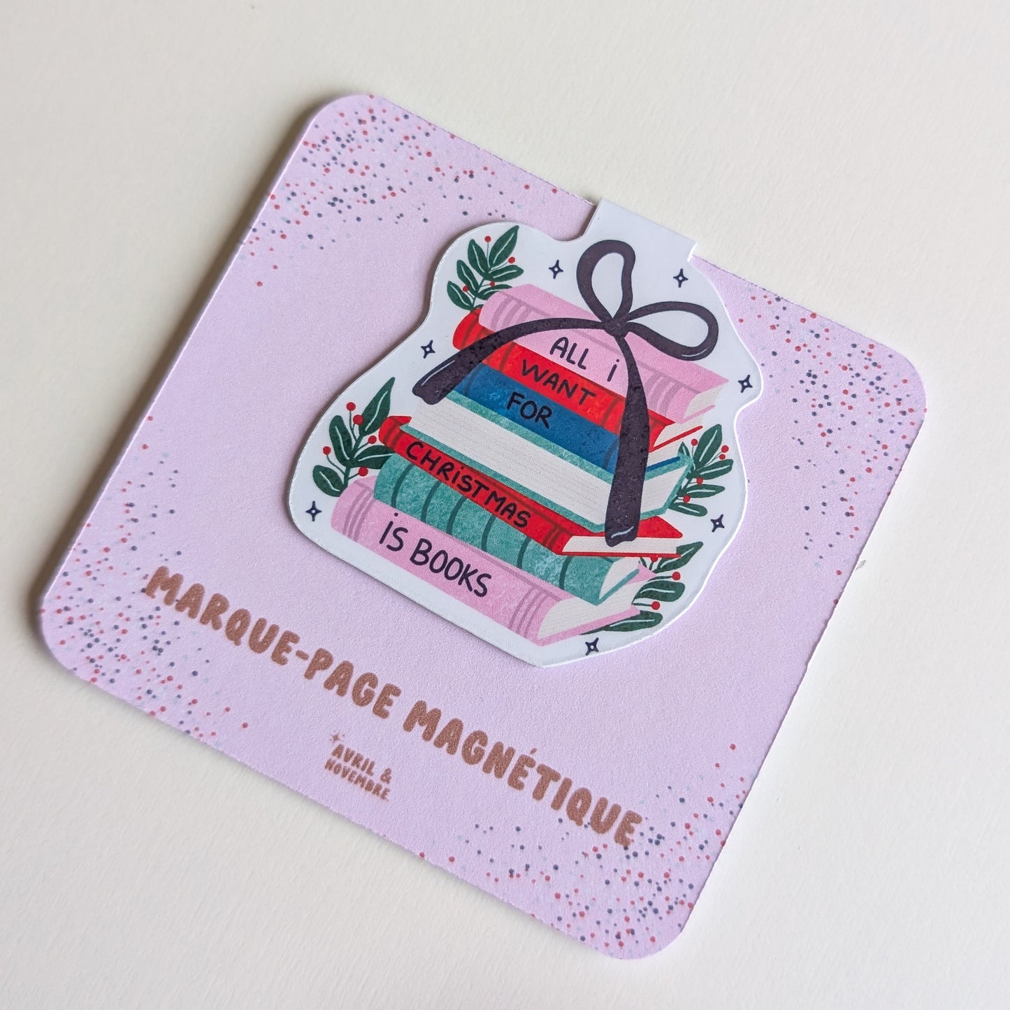 Marque-Page Magnétique - All i want for christmas is books