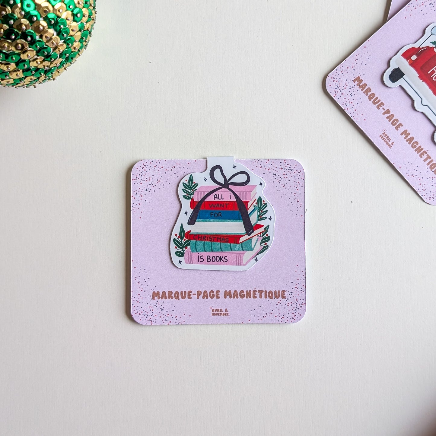 Marque-Page Magnétique - All i want for christmas is books