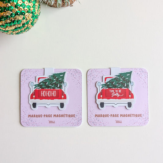 Marque-Page Magnétique - Sapin et camionnette