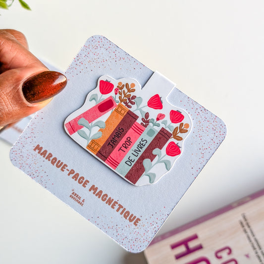 Marque-Page Magnétique - Jamais trop de livres