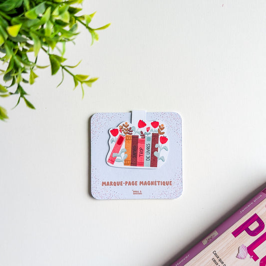 Marque-Page Magnétique - Jamais trop de livres