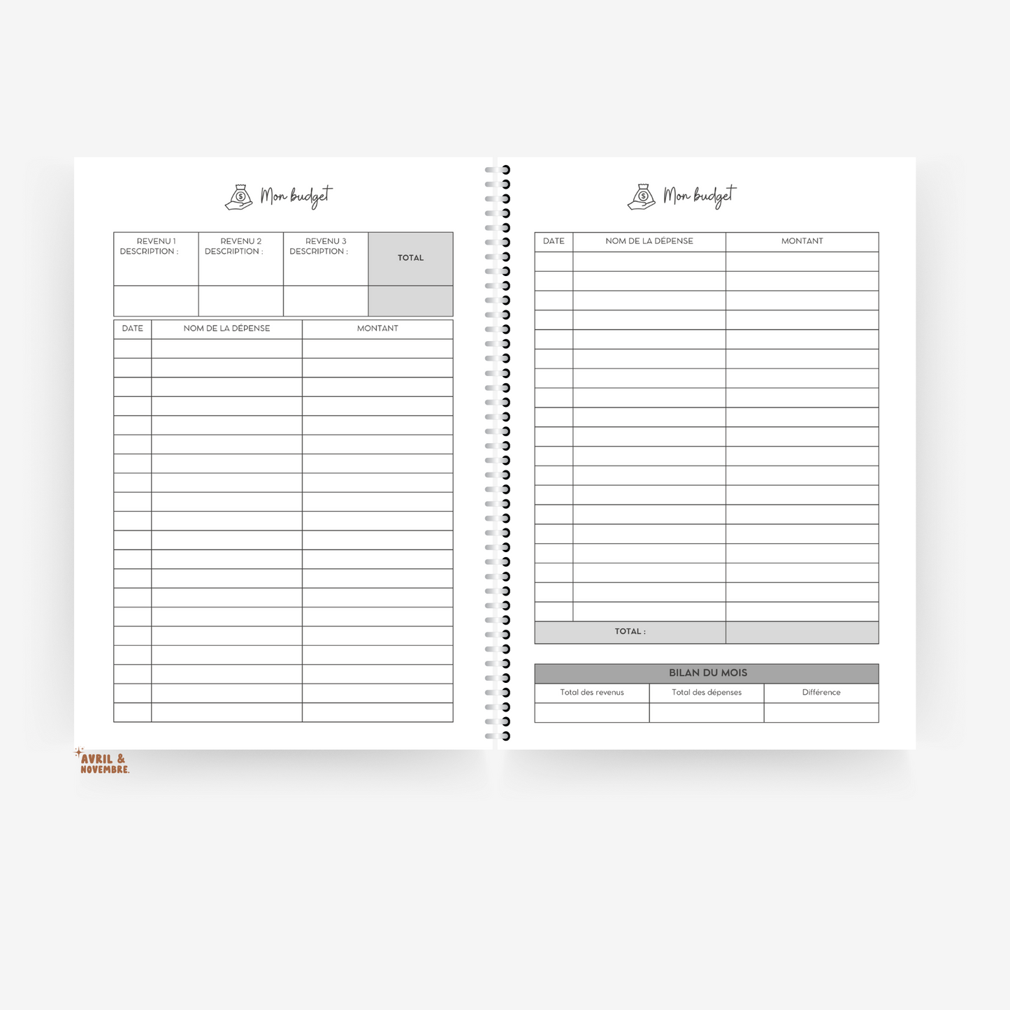 Pages supplémentaires pour planner