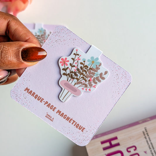 Marque-Page Magnétique - Bouquet de fleurs