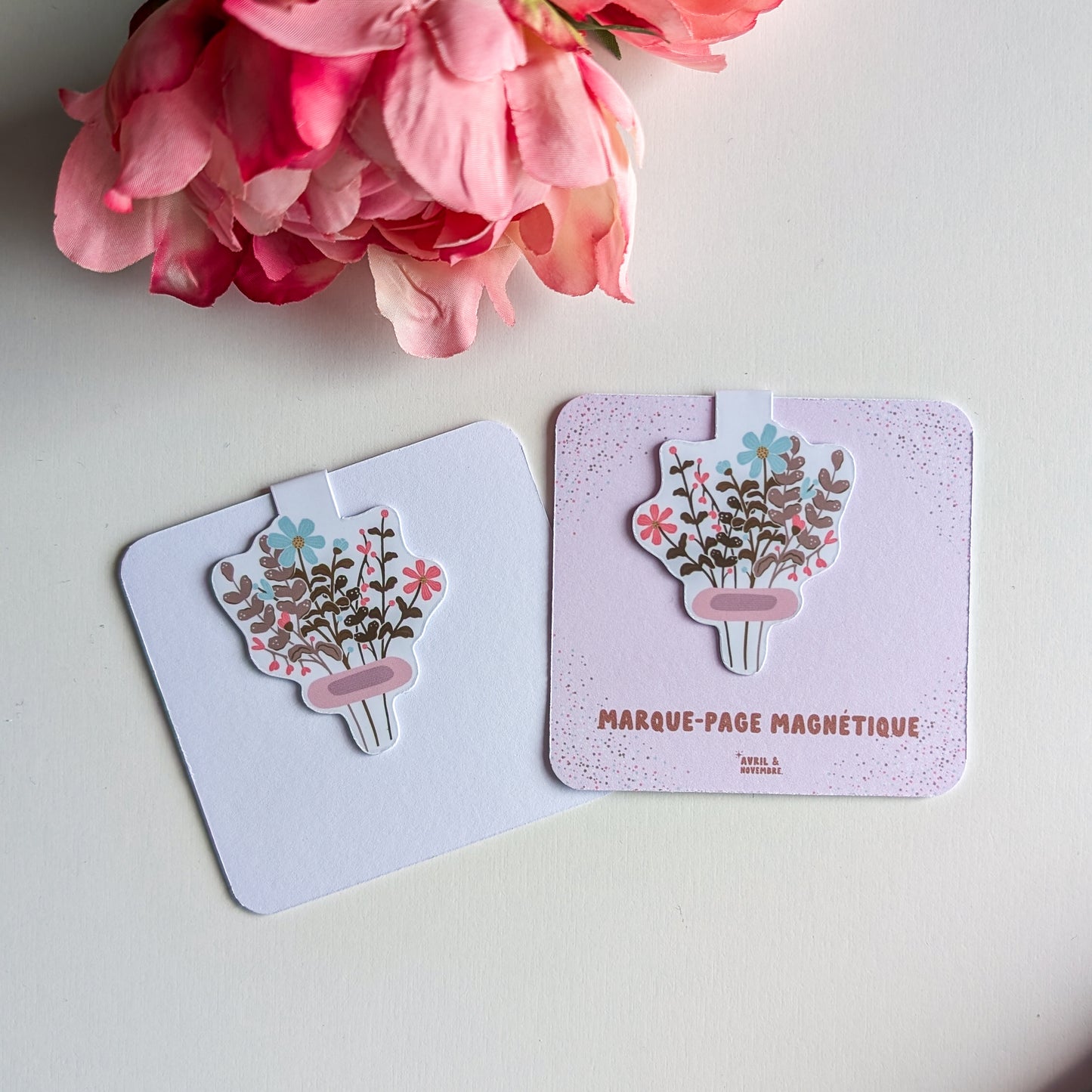 Marque-Page Magnétique - Bouquet de fleurs