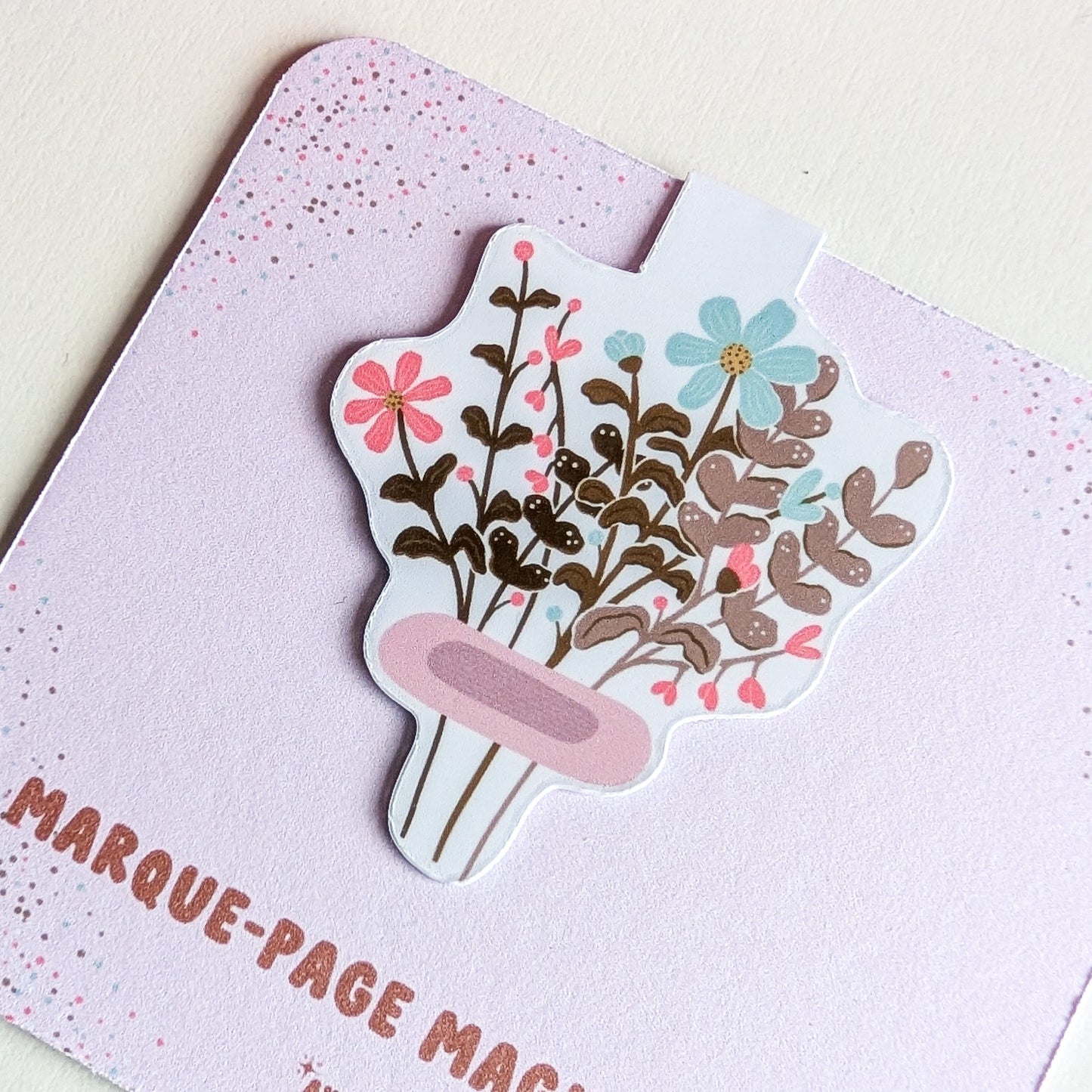 Marque-Page Magnétique - Bouquet de fleurs