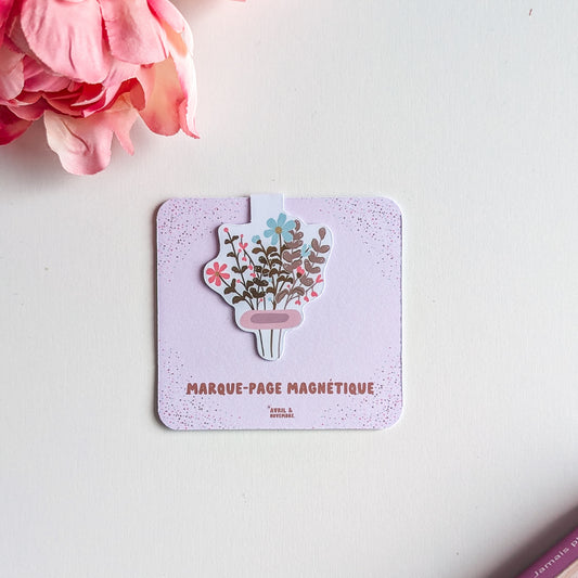 Marque-Page Magnétique - Bouquet de fleurs