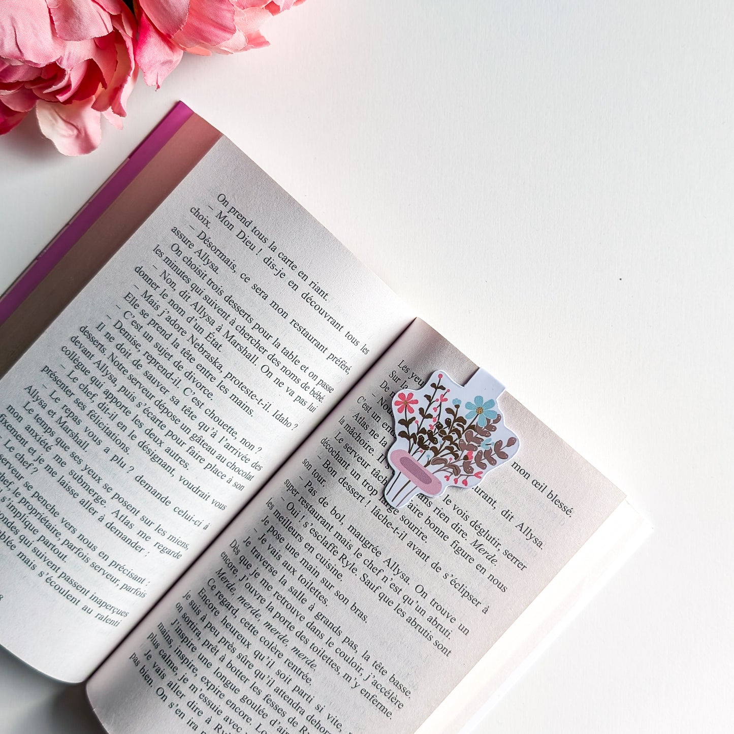 Marque-Page Magnétique - Bouquet de fleurs