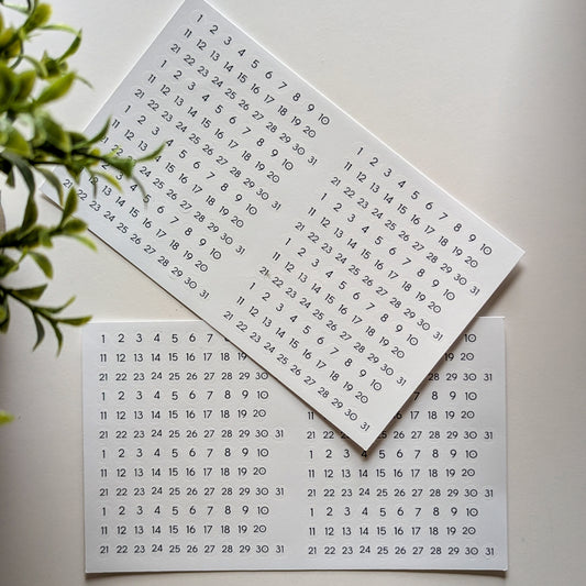 Stickers Mois ou Jours pour planner