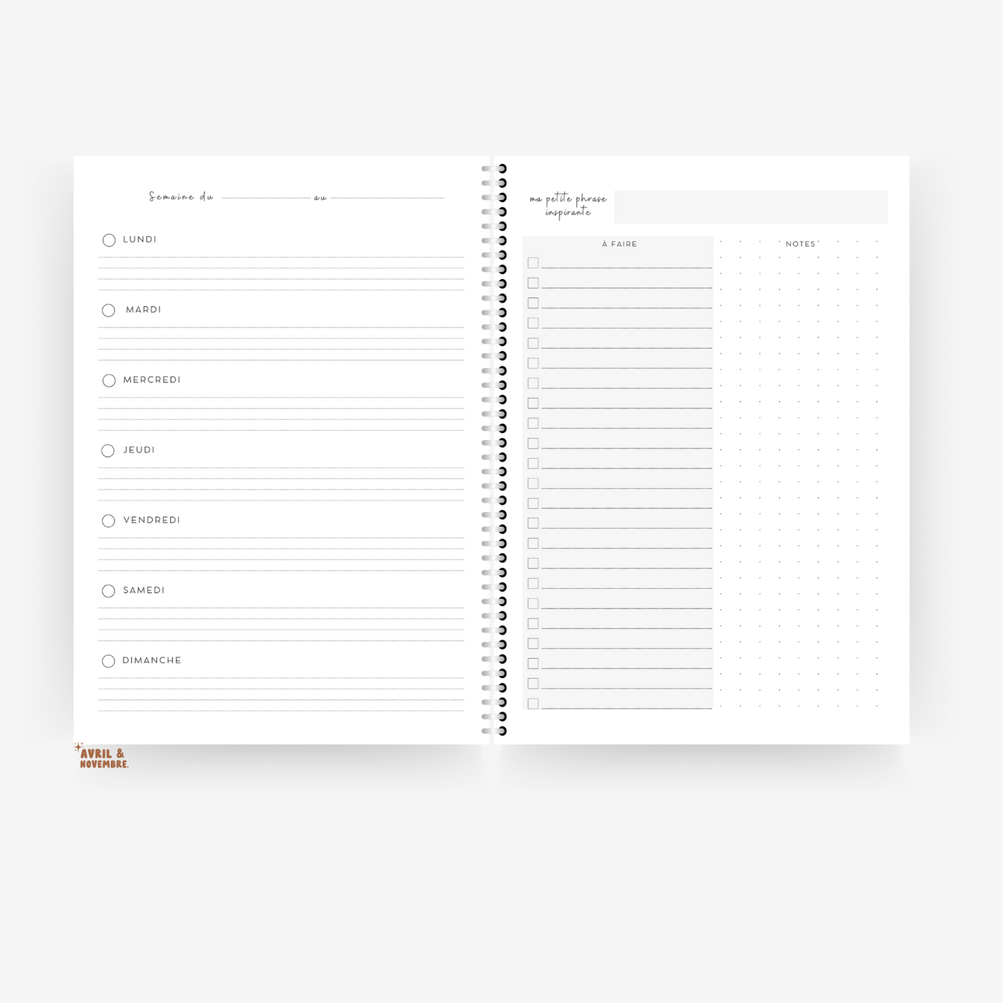 Recharge pour planner annuel