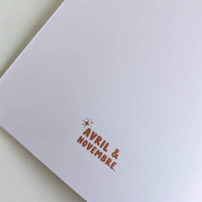 Carnet A5 - Reliure agrafée - Anémones & Roses
