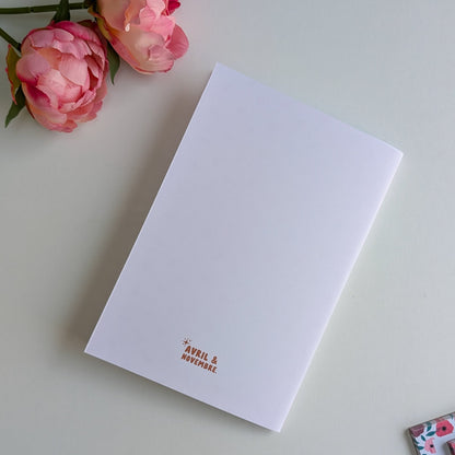 Carnet A5 - Reliure agrafée - Anémones & Roses