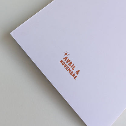 Carnet A5 - Reliure agrafée - Gros bouquet d'Anémones & Roses