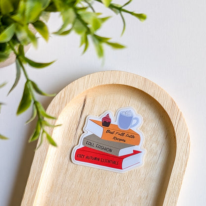 Sticker – Pile de livres “Best Fall Recipes”