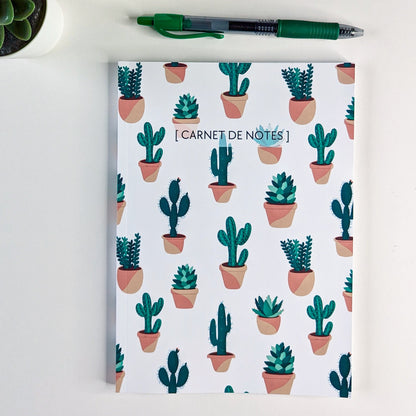 Carnet à reliure collée Cactus